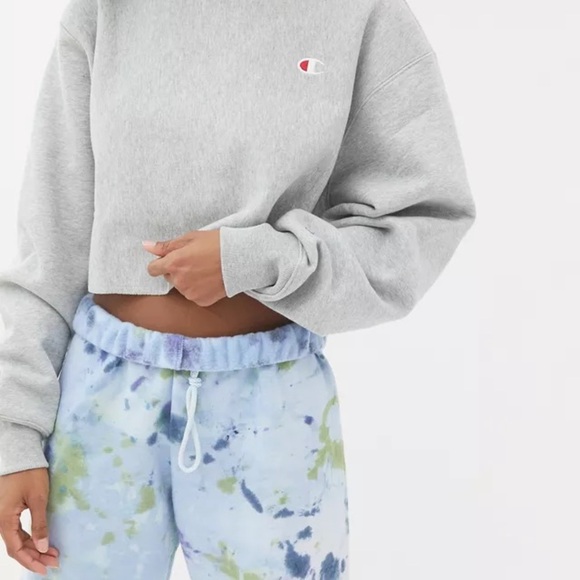 Champion Reverse Weave Cropped Pullover Gray - Picture 5 of 10